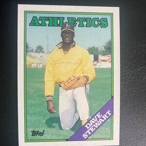 Dave Stewart, Oakland A's (Card #476) Topps, 1988.